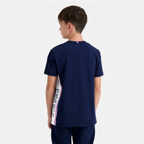 Children’s Short Sleeve T-Shirt Le coq sportif N°1 Tricolore Blue image 5