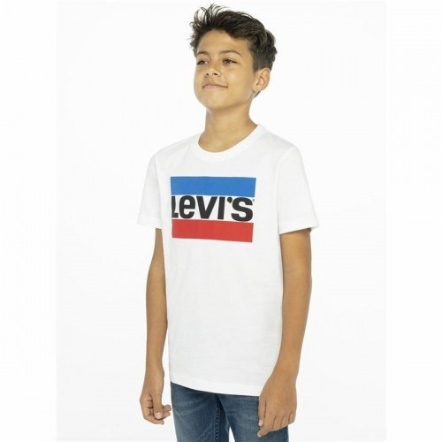 Bērnu Krekls ar Īsām Piedurknēm Levi's Sportswear Logo Balts image 5
