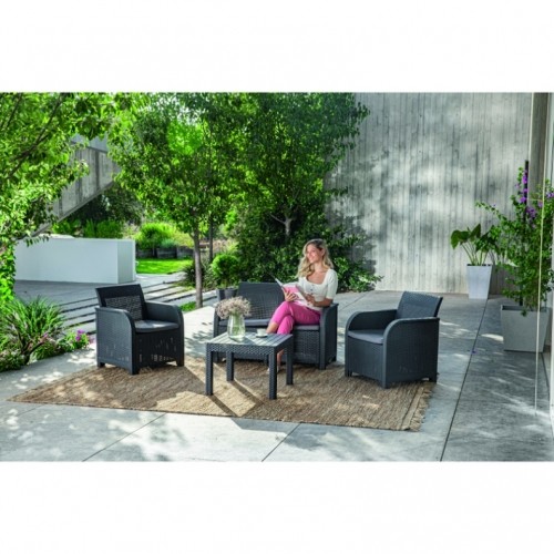 Keter Комплект садовой мебели Rosalie Комплект со столом Классический серый image 5