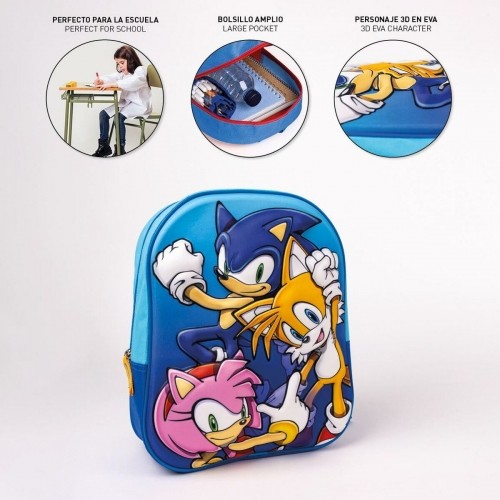 Школьный рюкзак 3D Sonic 25 x 31 x 9 cm Синий image 5