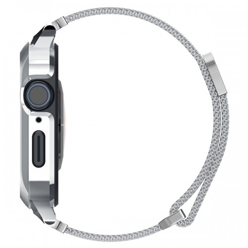Spigen Metal Fit PRO Apple Watch 8|SE|7 |6|5|4 (44|45mm) srebrny|silver ACS04584 image 5