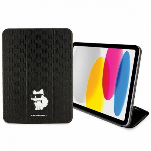 Karl Lagerfeld KLFC11SAKHPCK iPad 10.9" Folio Magnet Allover Cover czarny|black Saffiano Monogram Choupette image 5