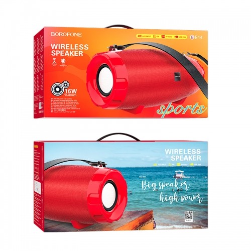 OEM Borofone Portable Bluetooth Speaker BR14 Coolant red image 5