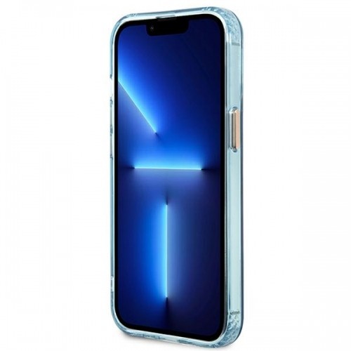 Guess GUHMP13LHTCMB iPhone 13 Pro | 13 6,1" niebieski|blue hard case Gold Outline Translucent MagSafe image 5