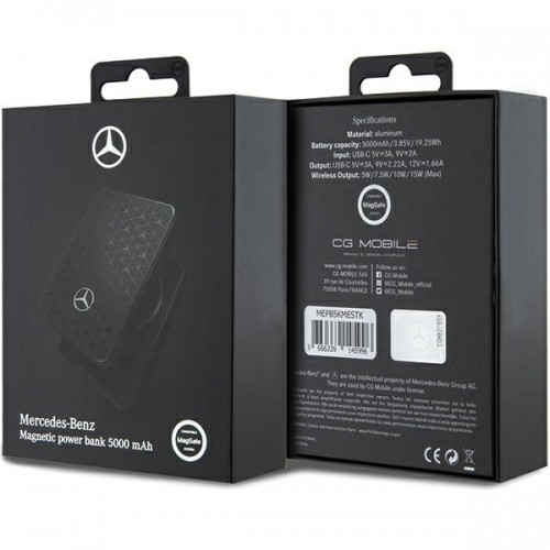 Mercedes Powerbank MEPB5KMESTK 15W 5000mAh czarny|black MagSafe image 5