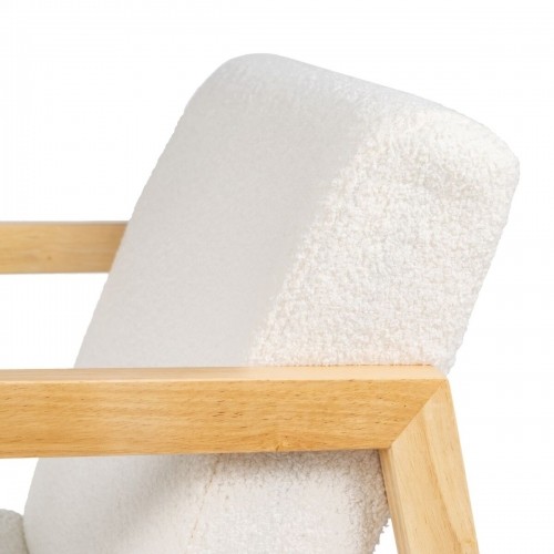 Bigbuy Home Кресло-качалка Белый Натуральный древесина каучукового дерева Ткань 60 x 83 x 72 cm image 5