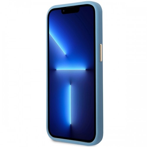 Guess GUHMP14XU4GPRB iPhone 14 Pro Max 6,7" niebieski|blue hard case 4G Logo Plate MagSafe image 5