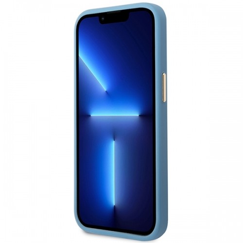 Guess GUHMP14LU4GPRB iPhone 14 Pro 6.1" niebieski|blue hard case 4G Logo Plate MagSafe image 5