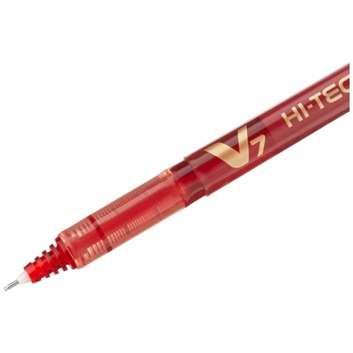 Šķidrās tintes pildspalva Pilot V7 Hi-Tecpoint Sarkans 0,5 mm (12 gb.) image 5