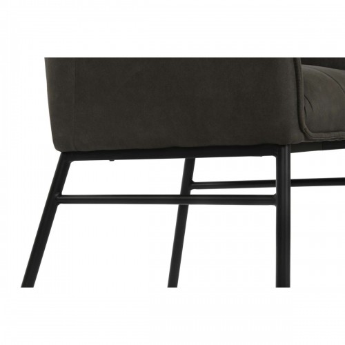 Krēsls DKD Home Decor Melns Tumši brūns Tumši pelēks Metāls 60 x 60 x 84 cm image 5