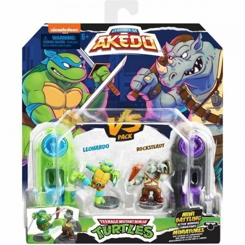 Combat figures Teenage Mutant Ninja Turtles Legends of Akedo: Leonardo vs Rocksteady image 5