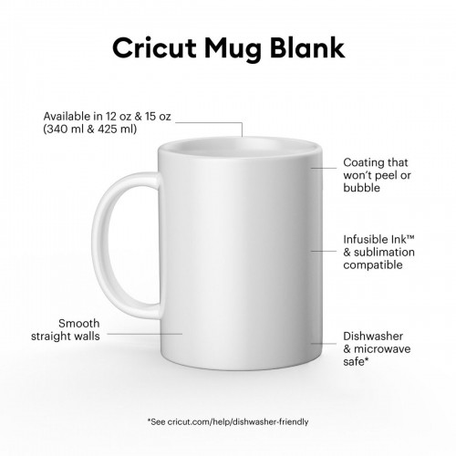 Customisable Mug for Cutting Plotter Cricut 12 Oz 2 Pieces image 5