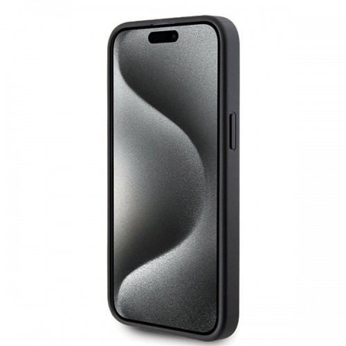 Karl Lagerfeld Saffiano Cardslot KC Metal Pin Back Case Защитный Чехол для Apple iPhone 15 Pro Max image 5