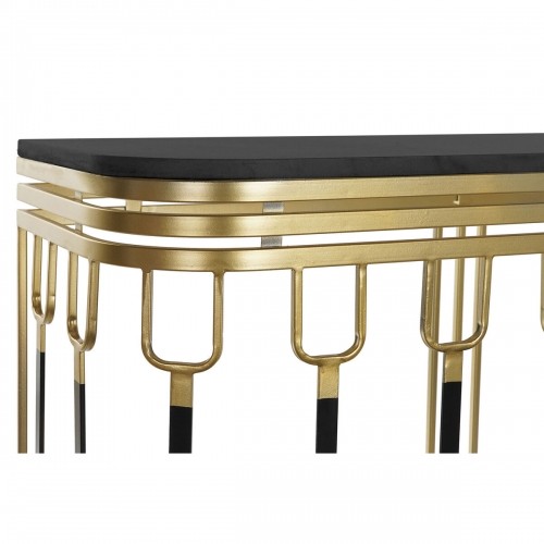 Console Home ESPRIT Black Golden Metal Marble 120 x 40 x 84 cm image 5