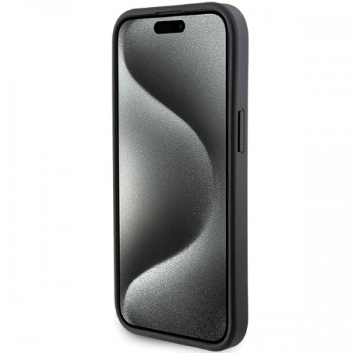 Karl Lagerfeld KLHCP15SGSACHPK iPhone 15 6.1" czarny|black hardcase Gripstand Saffiano Choupette Pins image 5