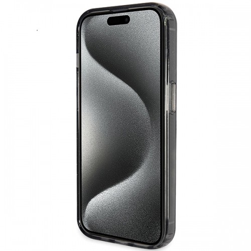 Guess GUHMP15MHRSGSK iPhone 15 Plus 6.7" czarny|black hardcase Ring Stand Script Glitter MagSafe image 5