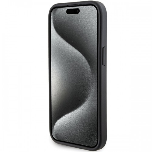 BMW BMHCP15SGSPCCK iPhone 15 6.1" czarny|black hardcase Grip Stand Smooth & Carbon image 5