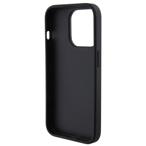Ferrari PU Leather Perforated Slanted Line Case for iPhone 15 Pro Black image 5