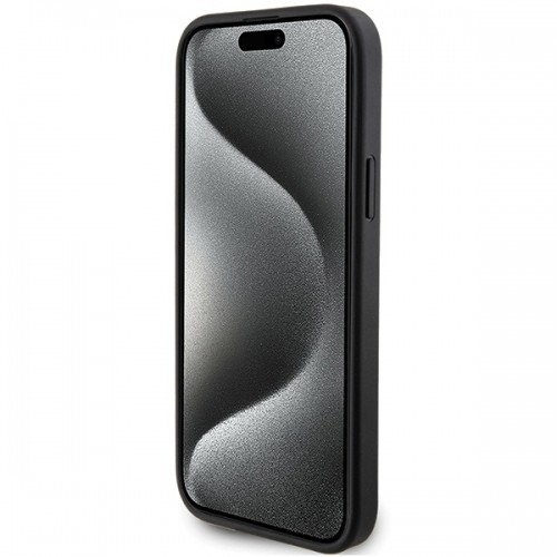 Karl Lagerfeld KLHCP15SSAPKCNPK iPhone 15 6.1" czarny|black hardcase Saffiano Cardslot Karl&Choupette Metal Pin image 5
