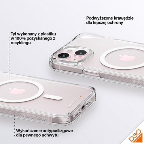 PanzerGlass HardCase iPhone 15 6.1" D3O MagSafe 3xMilitary grade transparent 1180 image 5