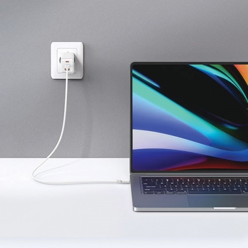 USAMS Ład. siec. 2xUSB-C+1xUSB 65W (only head) GaN PD3.0 +QC3.0 Fast Charging niebieski|gradient blue Sandru Series CC180TC04 (US-CC180) image 5