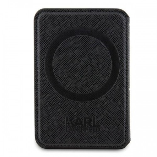 Karl Lagerfeld KLWMSPSAKHCK Wallet Card Slot Stand Saffiano Monogram Choupette MagSafe czarny|black image 5