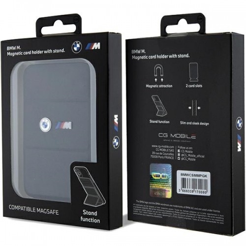 BMW Wallet Card Slot Stand BMWCSMMPGK czarny|black MagSafe M Edition Collection image 5