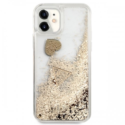 Guess GUOHCN61GLHFLGO iPhone 11 6,1" | Xr gold|złoty hardcase Glitter Charms image 5