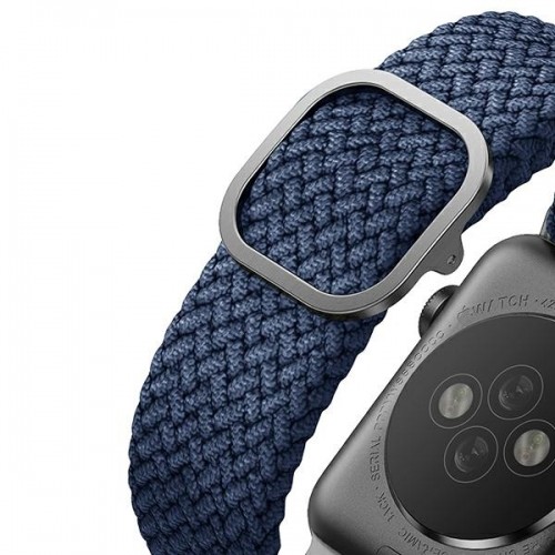 UNIQ pasek Aspen Apple Watch 44|42|45|49 mm Series 4|5|6|7|8|SE|SE2|Ultra Braided niebieski|oxford blue image 5