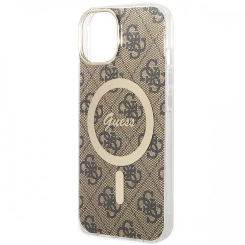 Guess GUHMP14SH4STW iPhone 14 6.1" brązowy|brown hardcase 4G MagSafe image 5