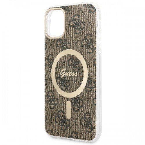 Guess GUHMN61H4STW iPhone 11 6.1" brązowy|brown hardcase 4G MagSafe image 5