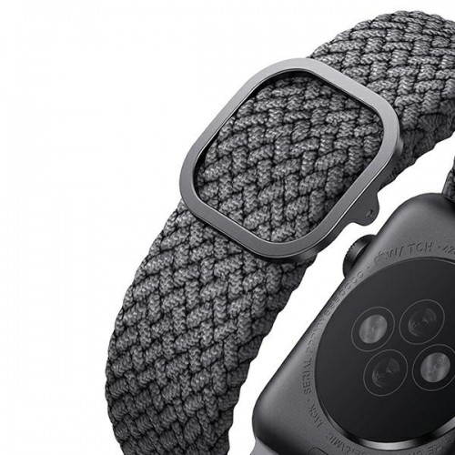 UNIQ pasek Aspen Apple Watch 40|38|41mm Series 4|5|6|7|8|SE|SE2 Braided szary|granite grey image 5