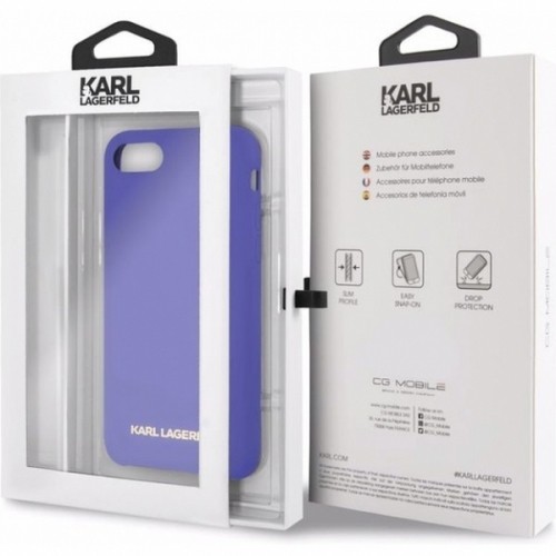 Karl Lagerfeld KLHCI8SLVOG iPhone 7|8 SE 2020 | SE 2022 hardcase fioletowy|purple Silicone image 5