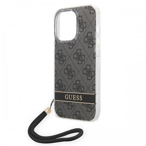 Guess GUOHCP14XH4STK iPhone 14 Pro Max 6,7" czarny|black hardcase 4G Print Strap image 5