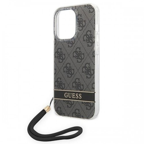 Guess GUOHCP14LH4STK iPhone 14 Pro 6,1" czarny|black hardcase 4G Print Strap image 5