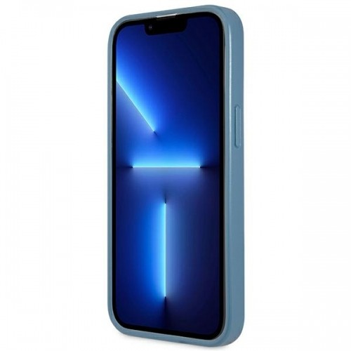 Guess GUHCP13LP4TPB iPhone 13 Pro | 13 6,1" niebieski|blue hardcase 4G Triangle Logo Cardslot image 5