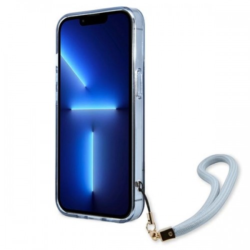 Guess GUHCP13LHTSGSB iPhone 13 Pro | 13 6,1" niebieski|blue hardcase Translucent Stap image 5