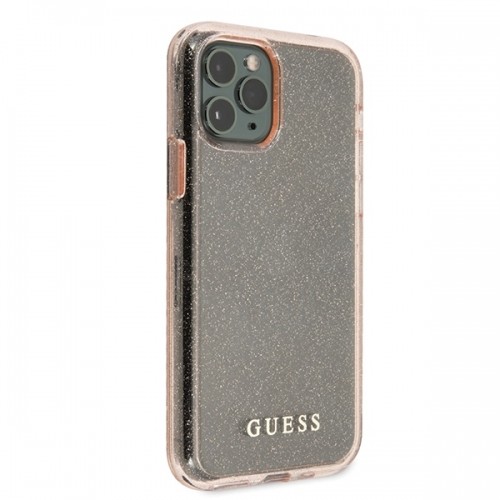Guess GUHCN58PCGLPI iPhone 11 Pro różowy|pink hard case Glitter image 5