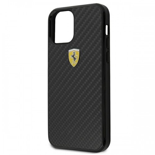 Ferrari FERCAHCP12SBK iPhone 12 mini 5,4" czarny|black hardcase On Track Real Carbon image 5