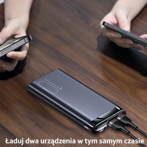 USAMS Powerbank PB55 10000mAh 2xUSB wyświetlacz LED zielony|green 10KCD14802 (US-CD148) aluminium image 5