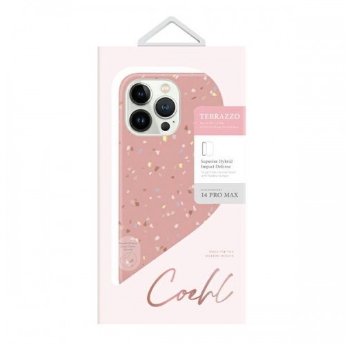 UNIQ etui Coehl Terrazzo iPhone 14 Pro Max 6,7" różowy|coral pink image 5