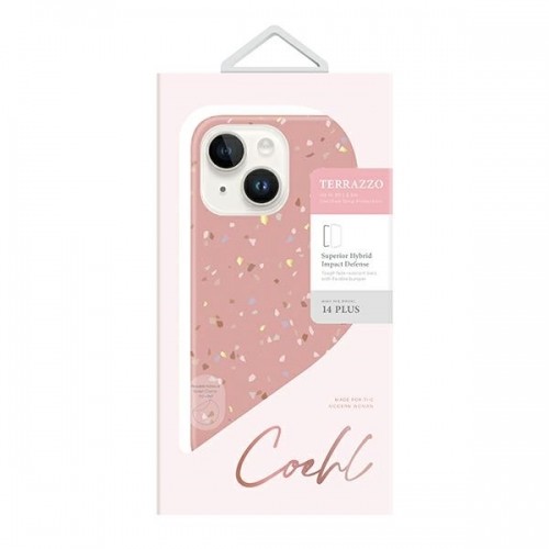 UNIQ etui Coehl Terrazzo iPhone 14 Plus 6,7" różowy|coral pink image 5