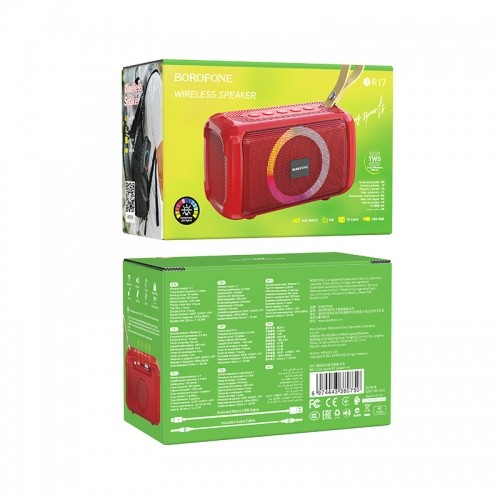 OEM Borofone Portable Bluetooth Speaker BR17 Cool Sports red image 5