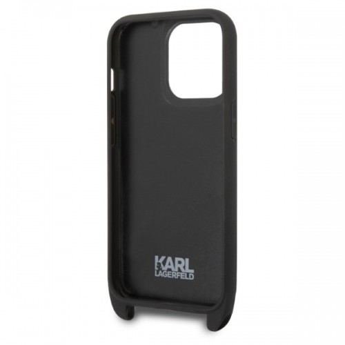 Karl Lagerfeld Monogram Crossbody Case for iPhone 14 Pro Max Black image 5