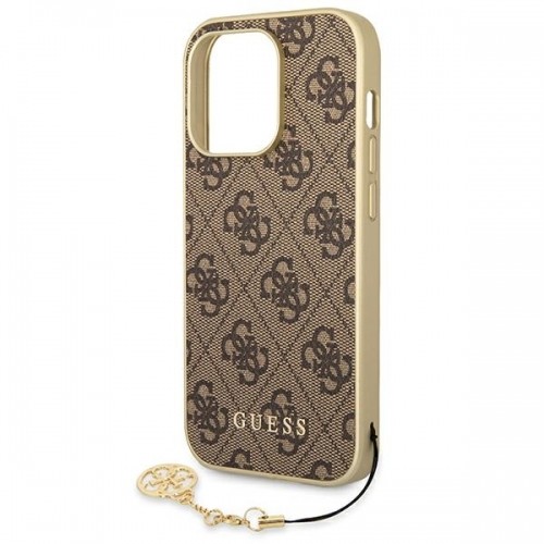 Guess 4G Charms Case for iPhone 14 Pro Brown image 5