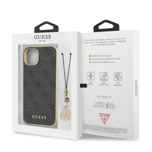 GUHCP13MGF4GGR Guess 4G Charms Cover for iPhone 13 Grey image 5