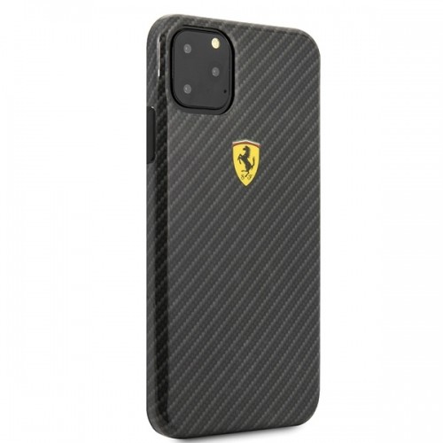 Ferrari Hardcase FESPCHCN65CBBK Izturīgs Silikona Aizsargapvalks Priekš Apple iPhone 11 Pro Max Melns image 5