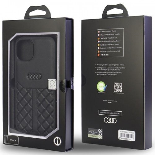 Audi Genuine Leather iPhone 12|12 Pro 6.1" czarny|black hardcase AU-TPUPCIP12P-Q8|D1-BK image 5