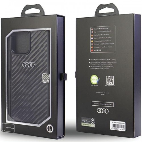Audi Carbon Fiber iPhone 13 Pro Max 6.7" czarny|black hardcase AU-TPUPCIP13PM-R8|D2-BK image 5