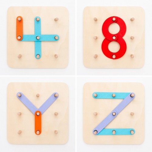 Wooden Set for Making Letters and Numbers Koogame InnovaGoods 27 Pieces image 5